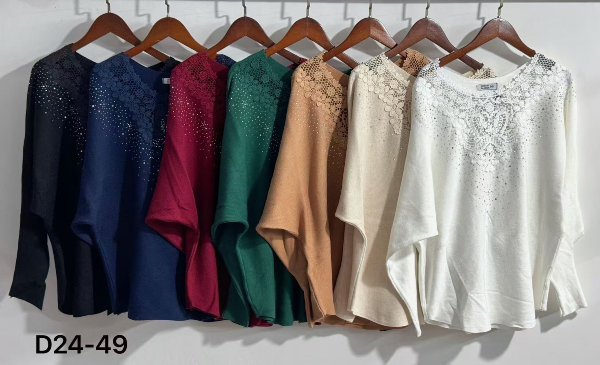 Swetry damska (Francja produkt) Roz S/M-L/XL,   Mix Kolor .Paczka 10 szt